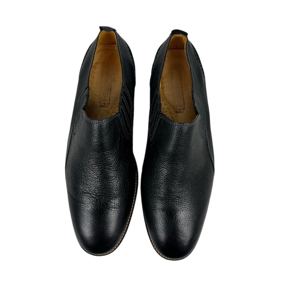 Sandro Moscoloni Leather Slip On Dress Shoe Mens 10.5 D Black Made In Brazil EUC - Picture 8 of 11